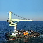 Морской несамоходный плавкран-перегружатель «Атлас» с краном грузоподъемностью 25/30 тонн